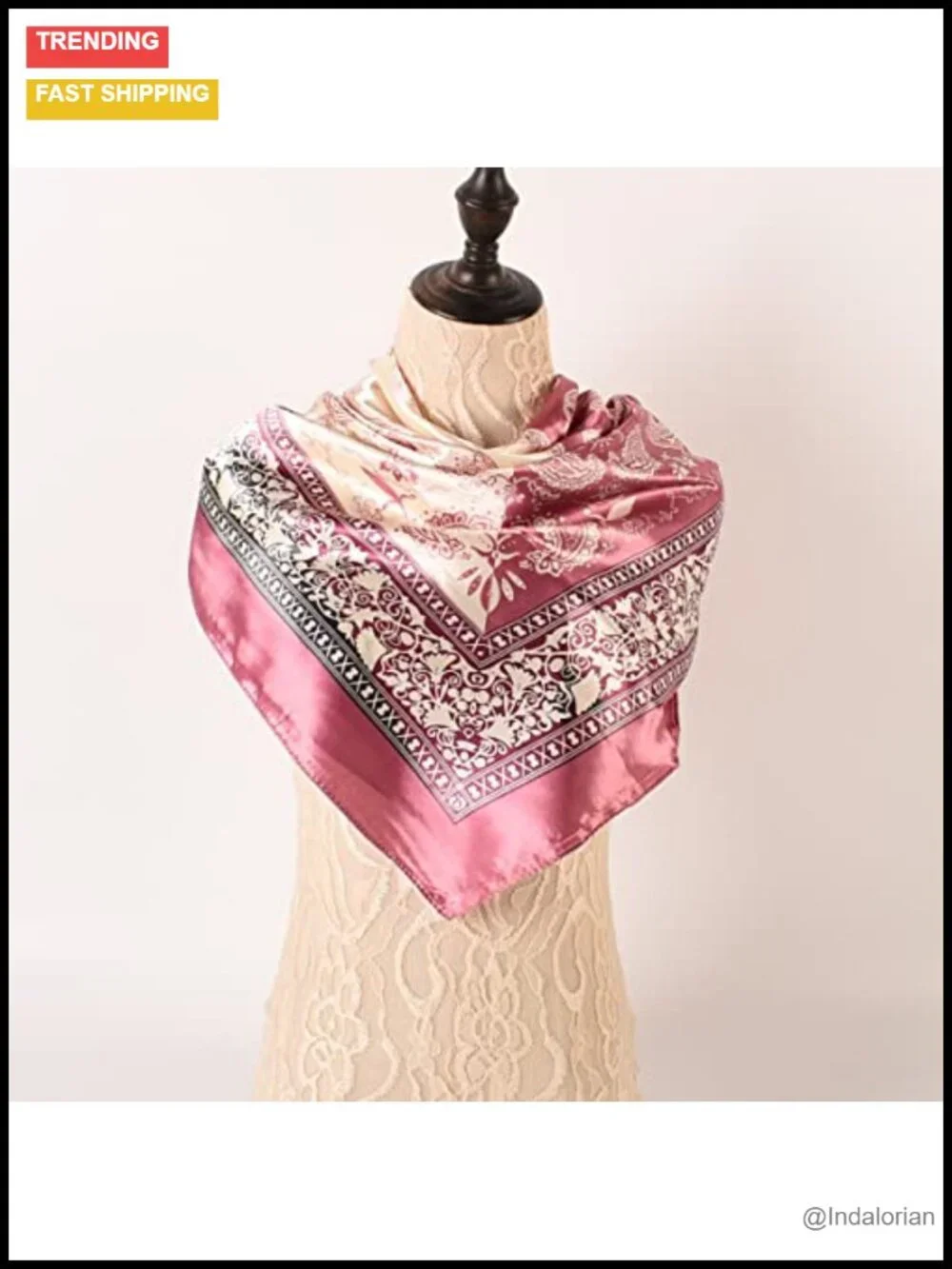35x35 Polyester Silk Like Hair Scarf Head Wrap Neck Bandana Fashion Square Scarf
